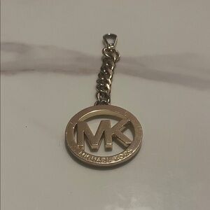 Michael Kors Gold-Tone Logo Keychain/Bag Charm